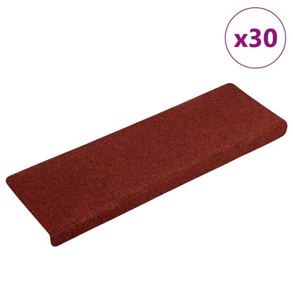 vidaXL selvklæbende trappemåtter 30 stk. 65x21x4 cm rød