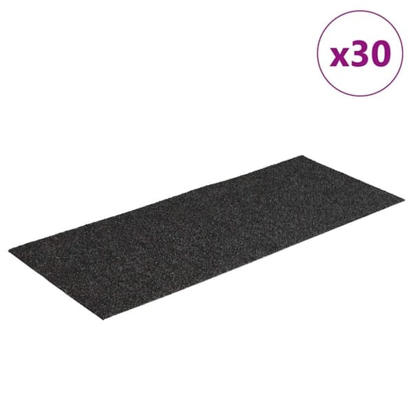 vidaXL trappemåtter selvklæbende 30stk 60x25cm rektangulær antracitgrå