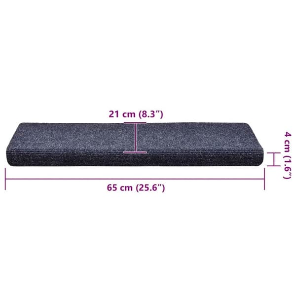 vidaXL selvklæbende trappemåtter 30 stk. 65x21x4 cm blå