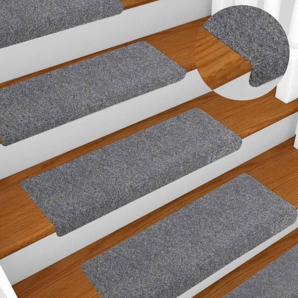 vidaXL selvklæbende trappemåtter 20 stk. 65x21x4 cm lysegrå