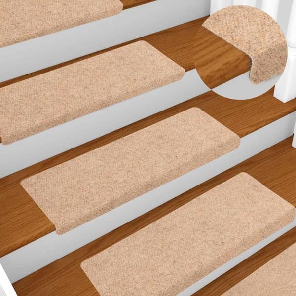 vidaXL selvklæbende trappemåtter 20 stk. 65x21x4 cm cremefarvet