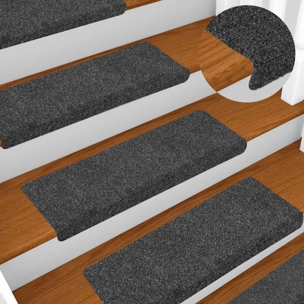 vidaXL Selvklebende trappematter 30 stk antrasitt 65x21x4 cm
