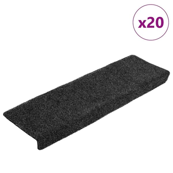 vidaXL selvklæbende trappemåtter 20 stk. 65x21x4 cm grå