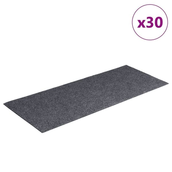 vidaXL trappemåtter selvklæbende 30 stk 60x25 cm rektangulær lysegrå