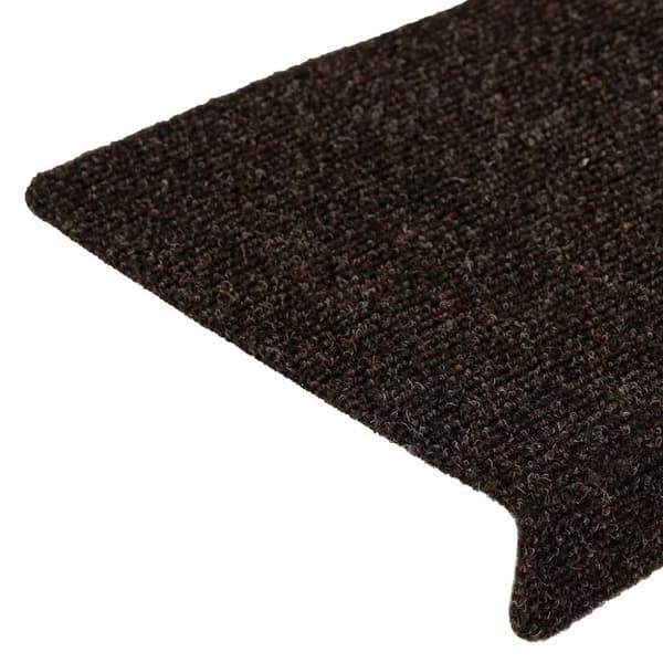 vidaXL selvklæbende trappetrinsmåtter 30 stk. 65x21x4 cm brun
