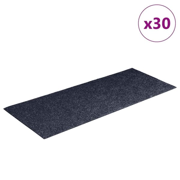 vidaXL Trappematter selvklebende 30 stk grå blå 60x25 cm rektangulær