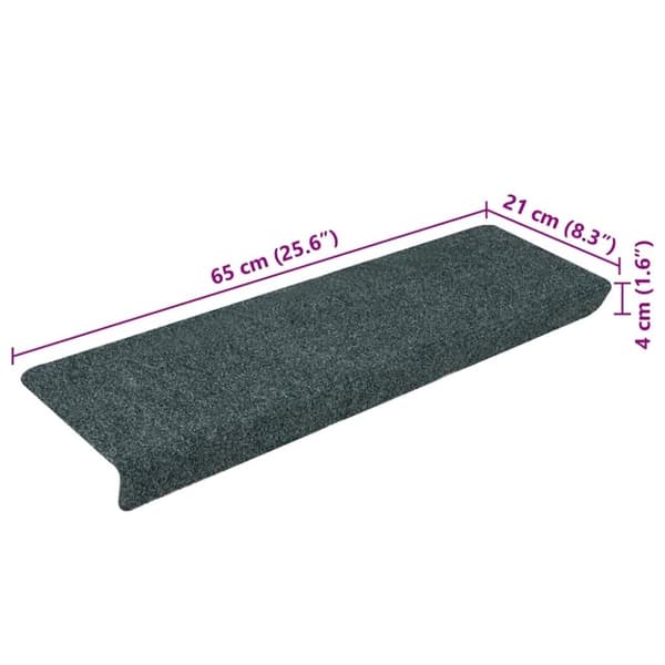 vidaXL selvklæbende trappemåtter 30 stk. 65x21x4 cm grøn