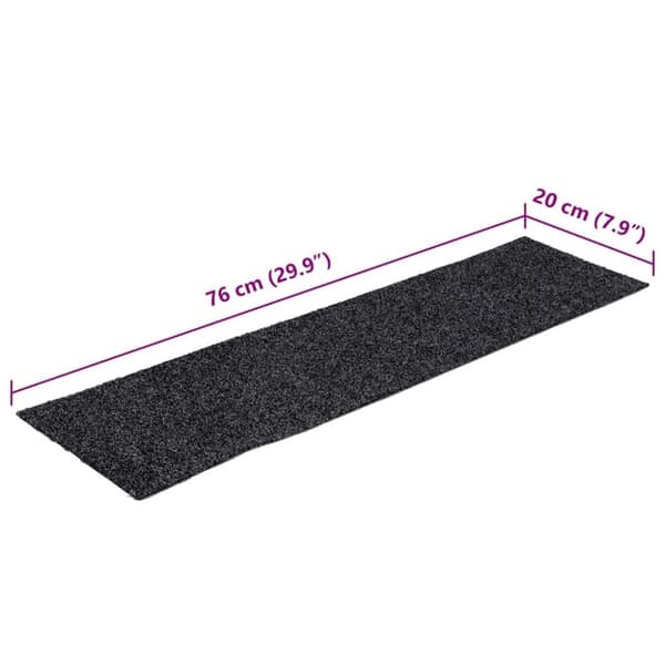 vidaXL trappemåtter selvklæbende 30 stk 76x20 cm rektangulær grå