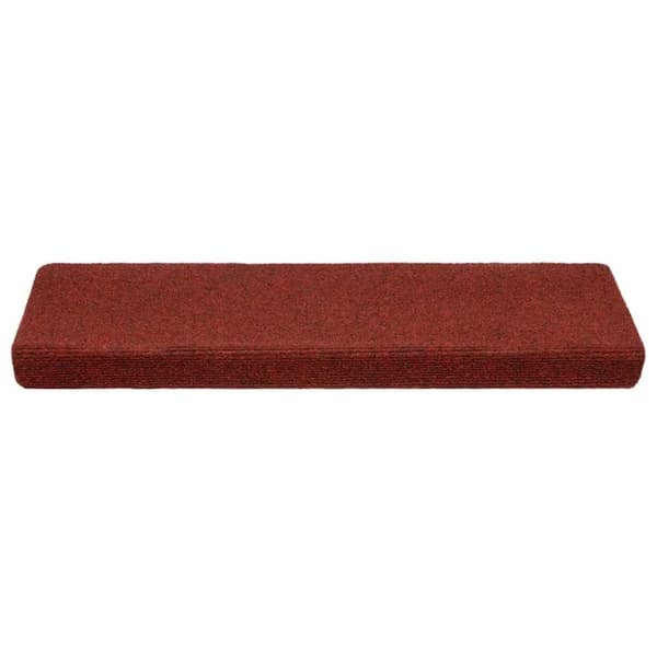 vidaXL Trappmattor självhäftande 20 st Bordeaux röd 65x21x4 cm