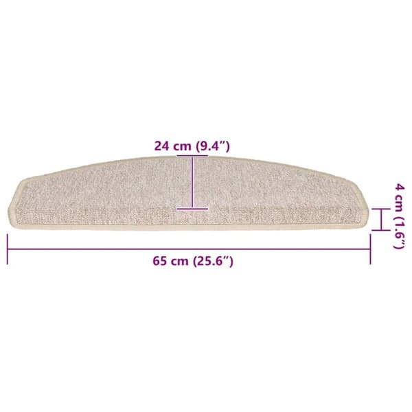vidaXL Trappematter 30 stk gråbrun 65x24x4 cm