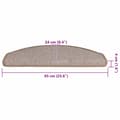 Miniatyrbilde 8 av 8: vidaXL Trappematter 30 stk lysebrune 65x24x4 cm