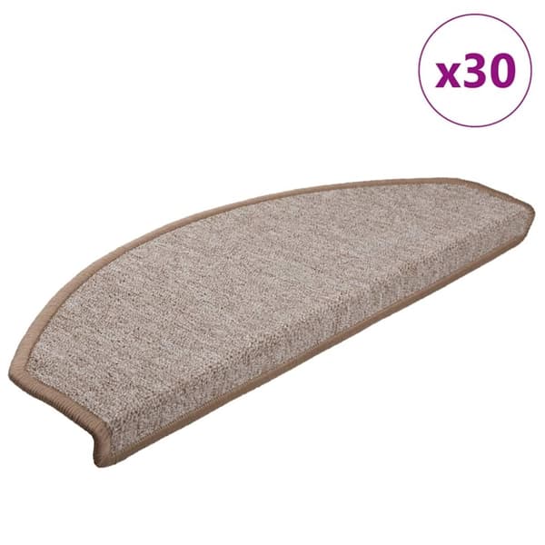 vidaXL Porrasmatot 30 kpl Vaaleanruskea 65x24x4 cm