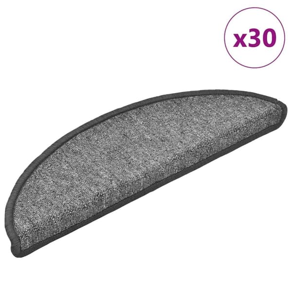 vidaXL trappemåtter 30 stk. 56x17x3 cm mørkegrå