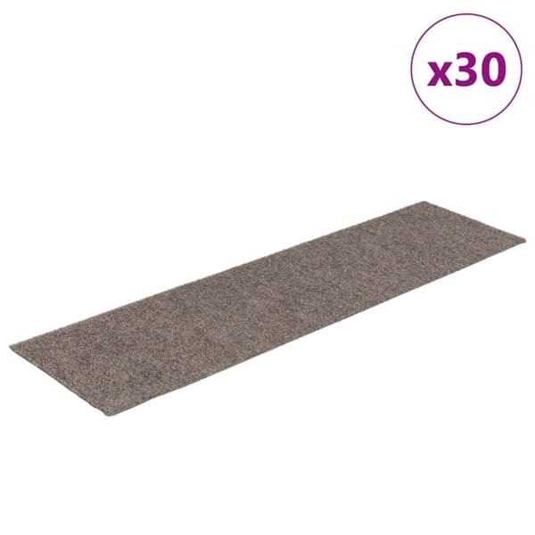 vidaXL trappemåtter selvklæbende 30stk 76x20cm rektangulær cremefarvet