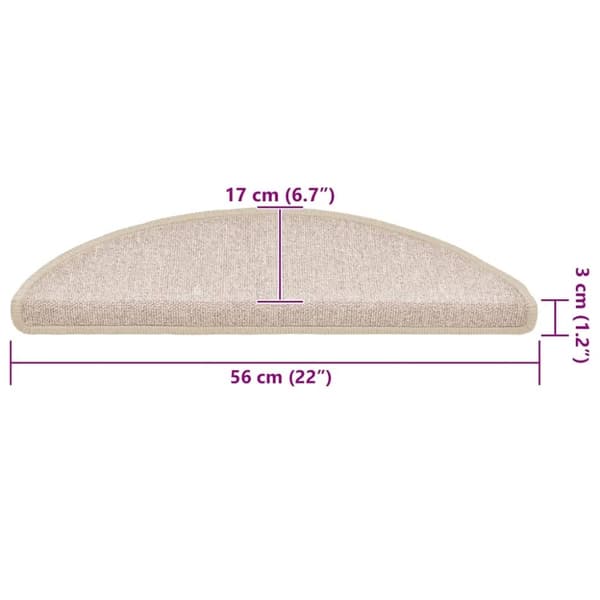 vidaXL Trappematter 30 stk gråbrun 56x17x3 cm
