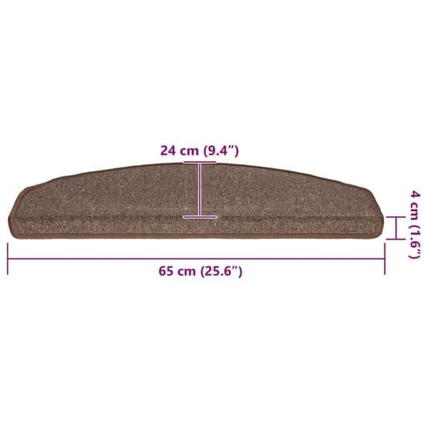 vidaXL Trappematter 30 stk kaffe brun 65x24x4 cm