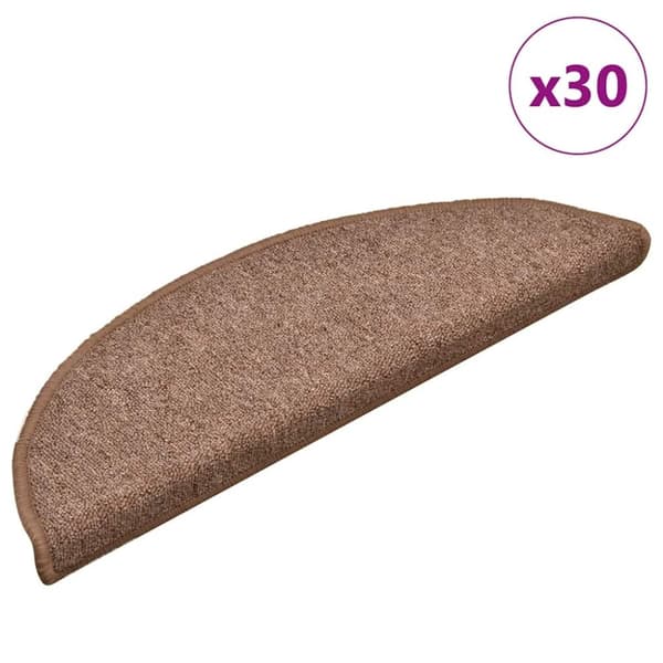 vidaXL Trappematter 30 stk brun 56x17x3 cm