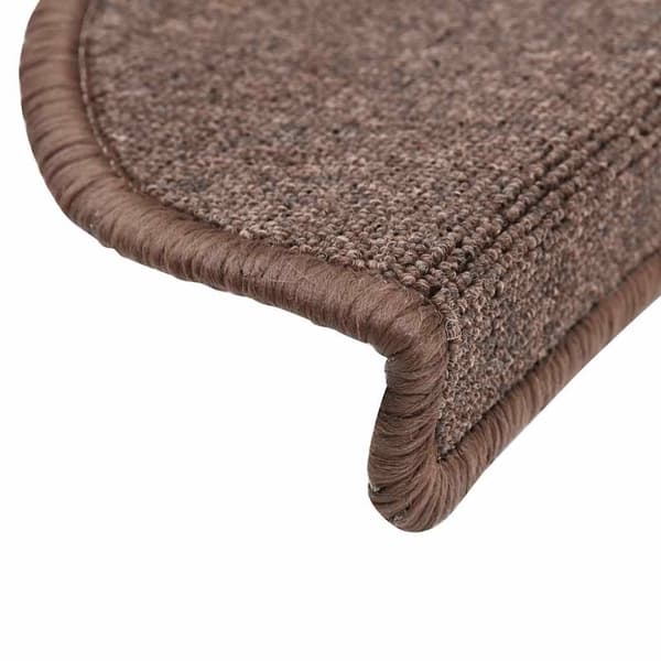 vidaXL trappemåtter 30 stk. 56x17x3 cm mørkebrun