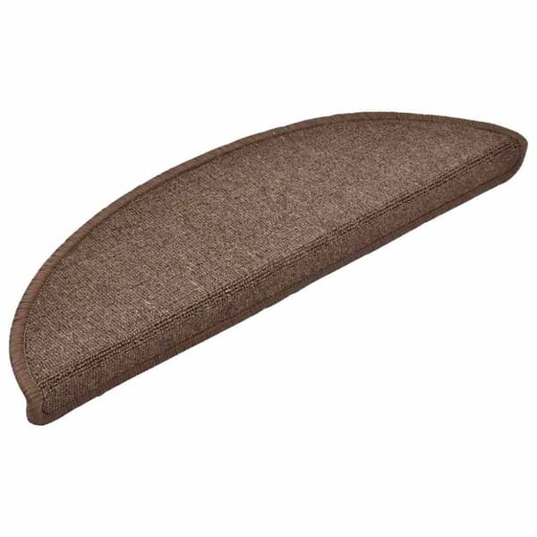 vidaXL trappemåtter 30 stk. 56x17x3 cm mørkebrun