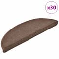 Miniatyrbillede 1 af 8: vidaXL trappemåtter 30 stk. 56x17x3 cm mørkebrun