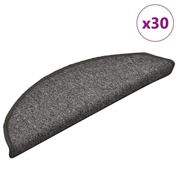 vidaXL Trappematter 30 stk mørkegrå 56x17x3 cm