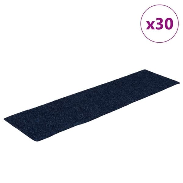 vidaXL Trappmattor självhäftande 30 st blå 76x20 cm rektangulär