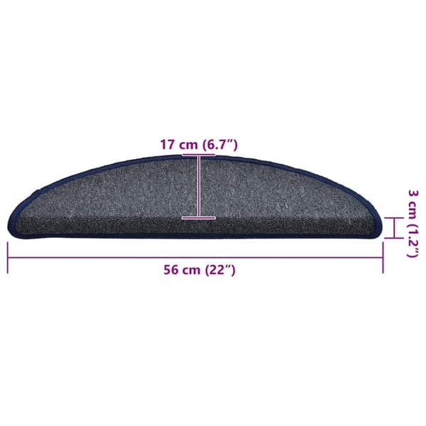 vidaXL rappumatot 30 kpl tummanharmaa ja sininen 56x17x3 cm
