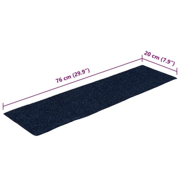 vidaXL trappemåtter selvklæbende 30 stk 76x20 cm rektangulær blå