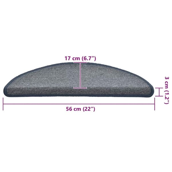 vidaXL Trappematter 30 stk lysegrå og blå 56x17x3 cm
