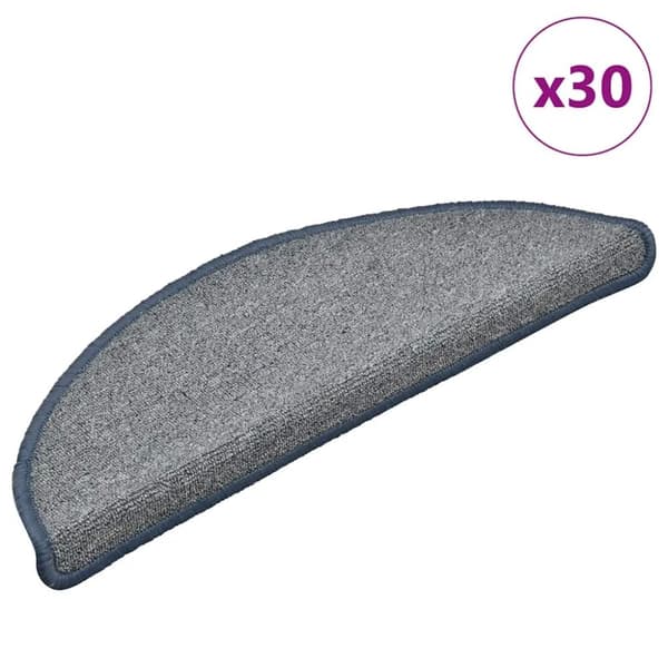 vidaXL trappemåtter 30 stk. 56x17x3 cm lysegrå og blå