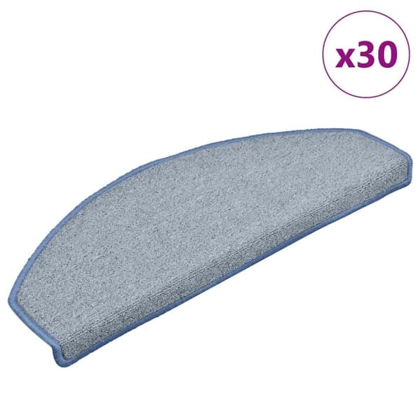 vidaXL trappemåtter 30 stk. 65x24x4 cm lysegrå og blå