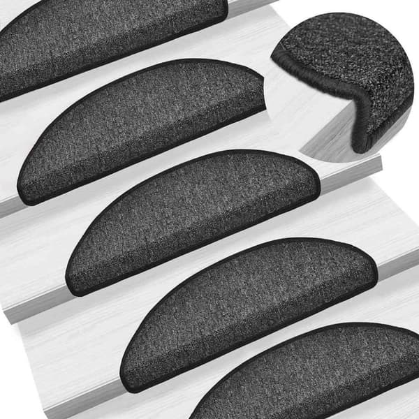 vidaXL Trappmattor 20 st antracit 56x17x3 cm