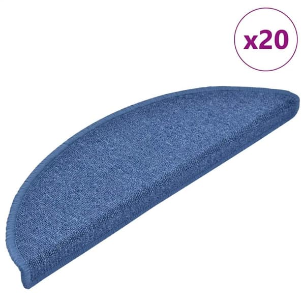 vidaXL trappemåtter 20 stk. 56x17x3 cm blå