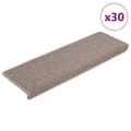 Miniatyrbillede 1 af 8: vidaXL trappemåtter 30 stk. 65x21x4 cm lysebrun