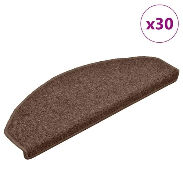 vidaXL trappemåtter 30 stk. 65x24x4 cm brun