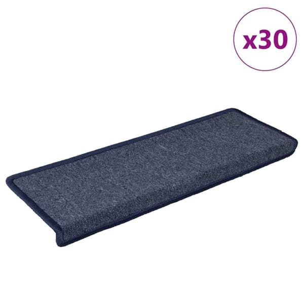 vidaXL trappemåtter 30 stk. 65x21x4 cm grå og blå