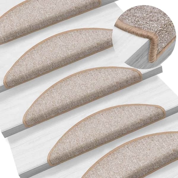vidaXL Trappematter 20 stk lysebrune 56x17x3 cm