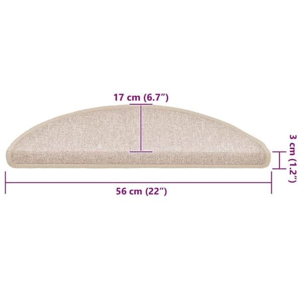 vidaXL Porrasmatot 20 kpl Taupe 56x17x3 cm