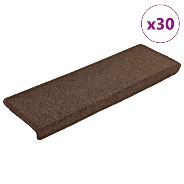 vidaXL trappemåtter 30 stk. 65x21x4 cm brun