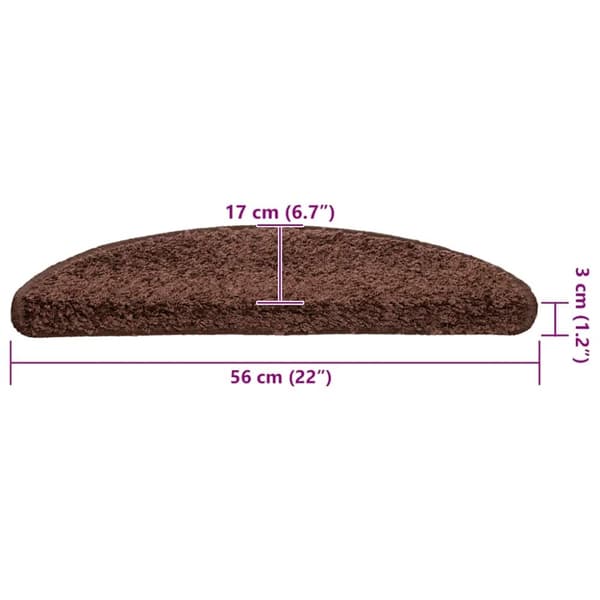 vidaXL Porrasmatot 30 kpl Ruskea 56x17x3 cm