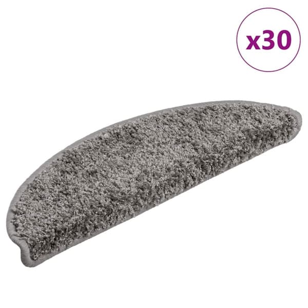 vidaXL Trappematter 30 stk grå 56x17x3 cm