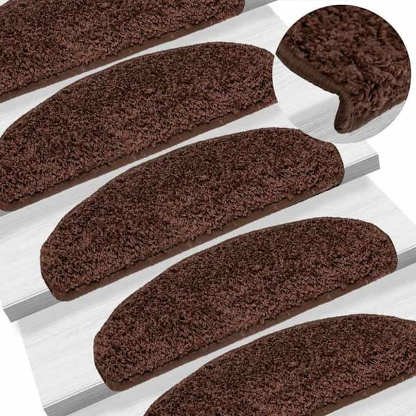 vidaXL trappemåtter 30 stk. 65x21x4 cm brun
