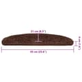 Miniatyrbillede 8 af 8: vidaXL trappemåtter 30 stk. 65x21x4 cm brun
