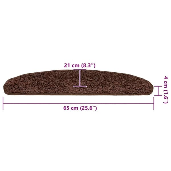 vidaXL trappemåtter 30 stk. 65x21x4 cm brun