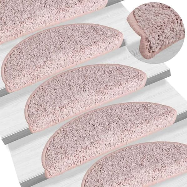 vidaXL trappemåtter 30 stk. 65x21x4 cm lyserød