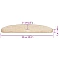Miniatyrbilde 8 av 8: vidaXL Trappematter 30 stk kremhvit 65x21x4 cm