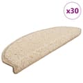 Miniatyrbilde 1 av 8: vidaXL Trappematter 30 stk kremhvit 65x21x4 cm