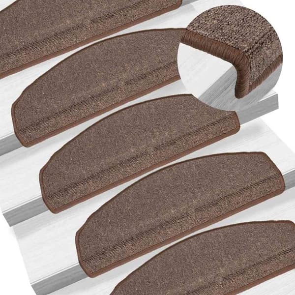 vidaXL trappemåtter 20 stk. 65x24x4 cm mørkebrun