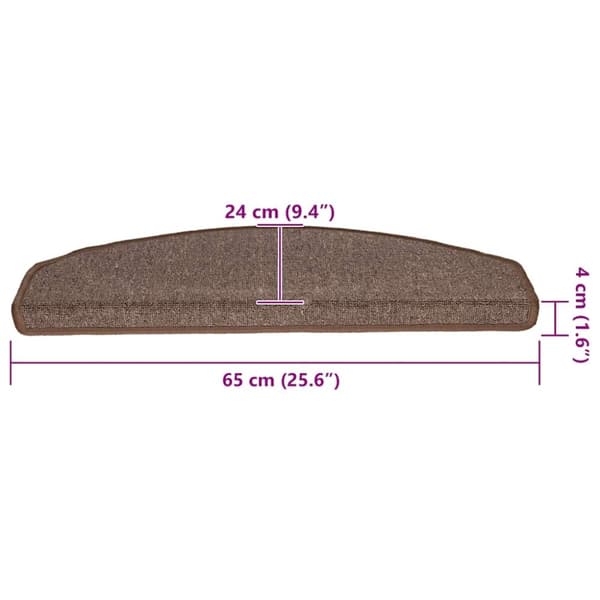 vidaXL trappemåtter 20 stk. 65x24x4 cm mørkebrun