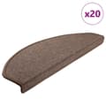 Miniatyrbillede 1 af 8: vidaXL trappemåtter 20 stk. 65x24x4 cm mørkebrun